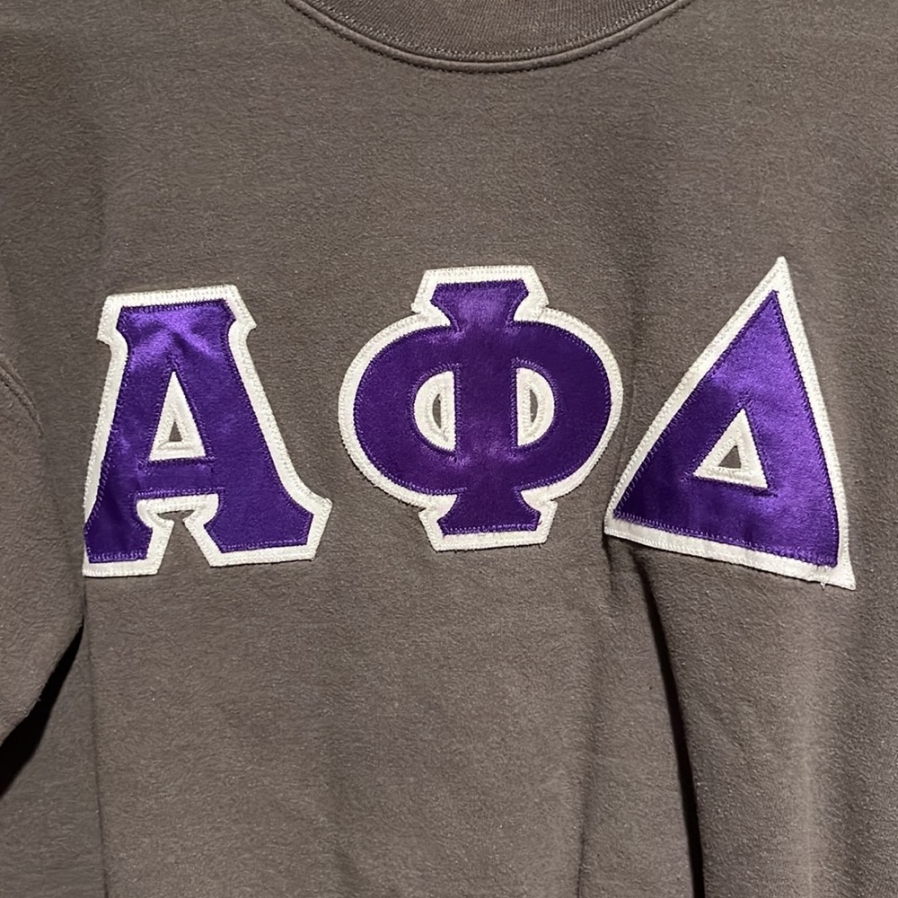 Alpha Phi Delta Fraternity Greek Letter Crewneck Sweater